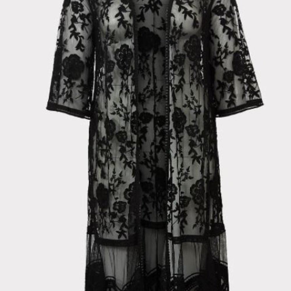 Black Lace Kimono